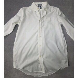 Lands' End Shirt Mens 14.5 32 . No Iron Supima Oxford Button Down Dress. HL43
